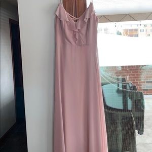 Bill Levkoff frost rose bridesmaid dress